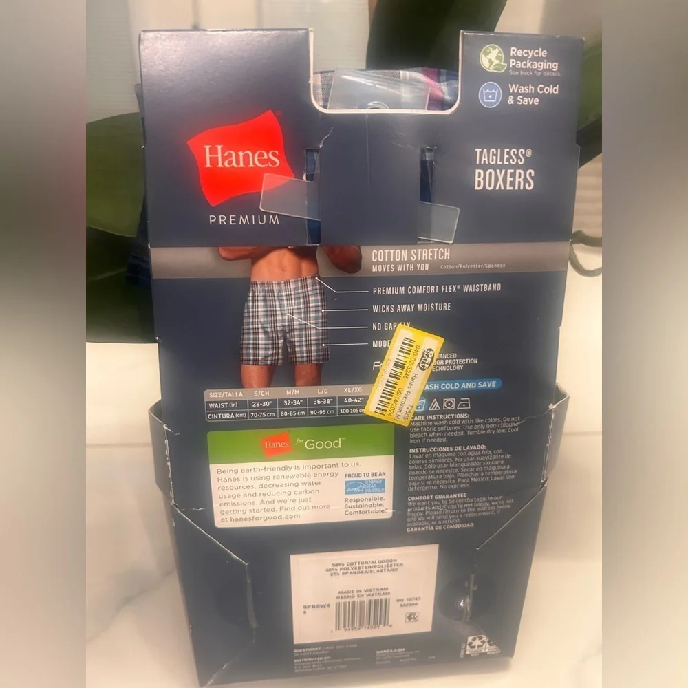 Hanes Premium Stretch Woven Boxer Shorts - 3 pack...Sz. S - Picture 4 of 6